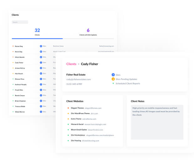 Divi Dash Client Manager