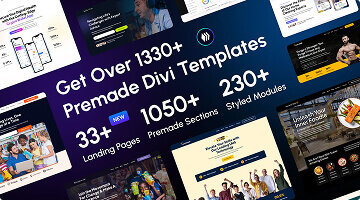 Divi Marketplace Item - 180 Divi Premade Layout Pack