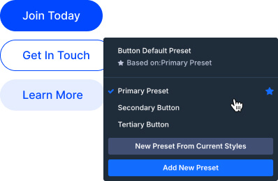 Design presets